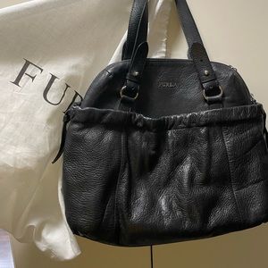 Classic black leather Furla bag. Excellent condition. Comes with dust bag